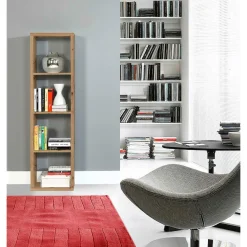 FORTE Regał MAURO 141,8x38,2 cm dębowy