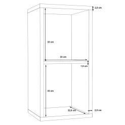 Szafki|Regały|FORTE Regał MAURO 72,8x38,2 cm dębowy