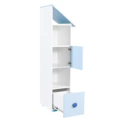 Regały Dla Dzieci|Szafki| Regał niebieski TOP BABY prawy