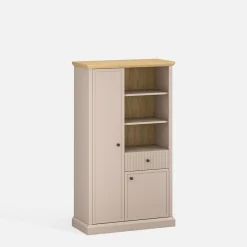 Szafki|Regały|inny Regał niski do salonu IDELLO taupe dąb kamienny