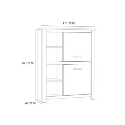 Szafki|Regały|FORTE Regał niski SAN CAYETANO