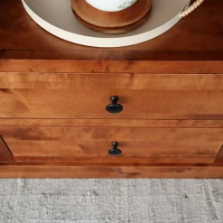 Szafki|Regały|inny Regał niski z litego drewna PAOLA brzoza koniakowa