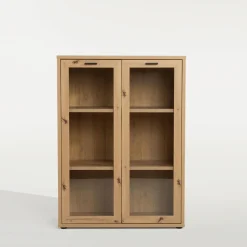 FORTE Regał niski z witryną GOLDSBORO