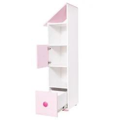 Regały Dla Dzieci|Szafki| Regał różowy TOP BABY lewy