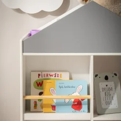 Regały Dla Dzieci|Szafki|inny Regał w kształcie domku GUSISI biało-szary