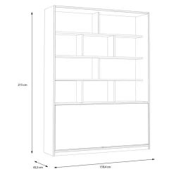 Szafki|Regały|FORTE Regał z półkami i biurkiem S-ROOM