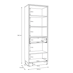 Szafki|Regały|FORTE Regał z szufladą do salonu GALACTIQUE