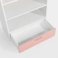 Regały Dla Dzieci|Szafki|inny Regał z szufladą domek FALIANO biało-różowy