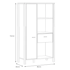 FORTE Regał z szufladą HIGH ROCK