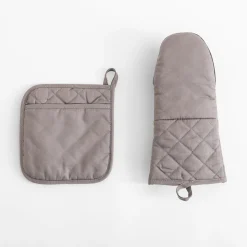 Tekstylia Kuchenne|Tekstylia Kuchenne|inny Rękawica kuchenna i podkładka pod garnek z neoprenem szara