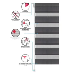 Roleta DZIEŃ NOC 61,5x140 cm