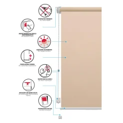 Rolety I Akcesoria| Roleta mini MADRYT 80x160 cm