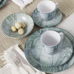 Lubiana Salaterka porcelanowa niebieska CZTERY PORY ROKU 17,5 cm