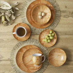 Miski, Patery I Półmiski|Lubiana Salaterka porcelanowa pomarańczowa CZTERY PORY ROKU 17,5 cm