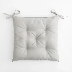 Poszewki I Poduszki Dekoracyjne|inny Siedzisko na krzesło jasnoszare SAWANA 38x38 cm