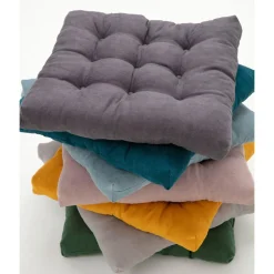 Estetica Siedzisko poduszka na krzesło musztardowa SUGAR 40x40 cm