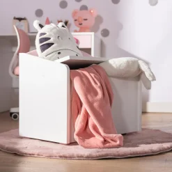 Dzieci Skrzynia na zabawki TOP BABY różowa