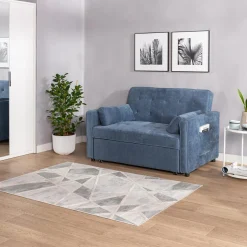 Sofy| Sofa 133 cm niebieska SYLWERO