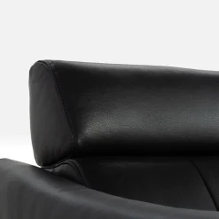 Sofy|Trend Line Sofa 2 osobowa skórzana czarna MILANO