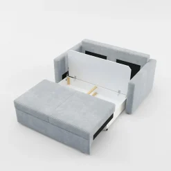 Dzieci Sofa amerykanka sztruksowa szara SOFI