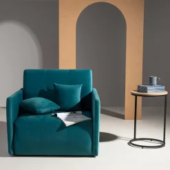 Dzieci Sofa amerykanka turkusowa 93 cm LEO I