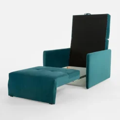 Dzieci Sofa amerykanka turkusowa 93 cm LEO I