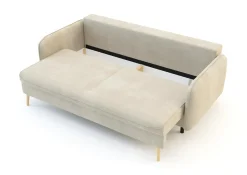 Sofy| Sofa beżowa VAMOS nóżki buk