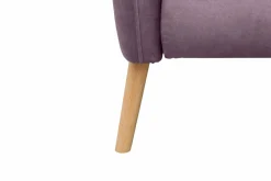 Sofy|Trend Line Sofa fioletowa na drewnianych nogach NORD