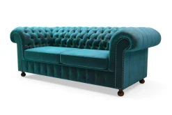 Inspire Sofa glamour lazurowa CHESTER