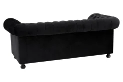 Sofy|Inspire Sofa glamour rozkładana czarna CHESTER