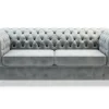 Sofy|Inspire Sofa glamour szara CHESTER