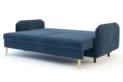 Sofa granatowa VAMOS nóżki buk