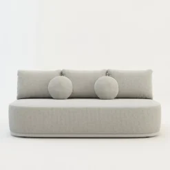 Sofy|Mavik Sofa 3-osobowa beżowa ROUND