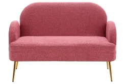 Sofy| Sofa 2-osobowa ciemnoróżowa MIDNI