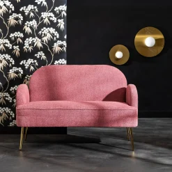 Sofy| Sofa 2-osobowa ciemnoróżowa MIDNI