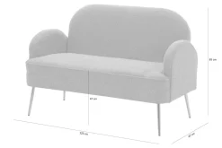 Sofy| Sofa 2-osobowa ciemnoróżowa MIDNI