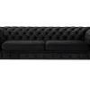 Inspire Sofa 4-osobowa glamour czarna CHESTER