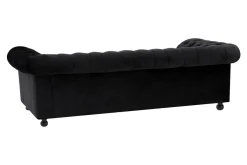 Inspire Sofa 4-osobowa glamour czarna CHESTER