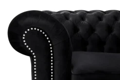 Inspire Sofa 4-osobowa glamour czarna CHESTER
