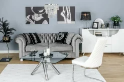 Sofy|Inspire Sofa 3-osobowa jasnoszara CHESTER