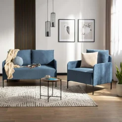 inny Sofa 2-osobowa MANILI niebieska