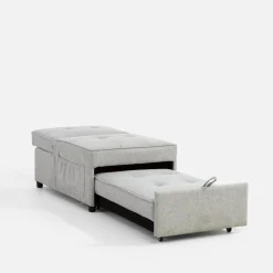 Dzieci inny Sofa 1-osobowa rozkładana szara WINSLO