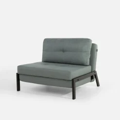 Sofy|inny Sofa 1-osobowa rozkładana szarozielona PARKA