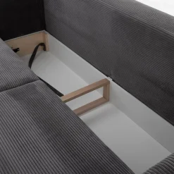 Exline Sofa 3-osobowa sztruksowa szara RICO NEW