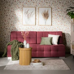 Sofa rozkładana ciemnoróżowa LILI