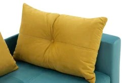 Dzieci Sofa rozkładana niebiesko-żółta LETTO prawa