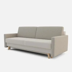 Sofy| Sofa rozkładana 3-osobowa beżowa LISA