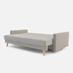 Sofy| Sofa rozkładana 3-osobowa beżowa LISA