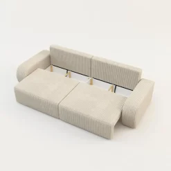 Sofy|Comfort Line Sofa rozkładana 4-osobowa CAPPA kremowa