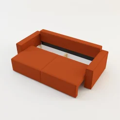 Sofy| Sofa rozkładana 3-osobowa ceglasta METIS